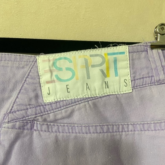 ESPRIT women's 25 vintage retro lavender purple pleated front mom shorts EUC - Picture 2 of 7